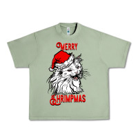 Oil Green Merry Christmas Cat Urban Heavy Tee - SublimationCraftShop