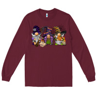 Burgundy halloween gnomies Long Sleeve Tee - BarkalooDesign