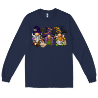 Navy halloween gnomies Long Sleeve Tee - BarkalooDesign