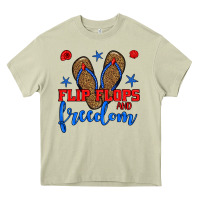 Mossy flip flops and freedom Heavy Core Tee - BundleAndBundleShop