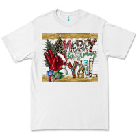 White merry christmas y'all Premium Tee - CowhideDigitalArt