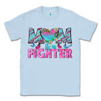 Dusty Blue Western Mom Is A Fighter Classic Tee - BundleAndBundleShop