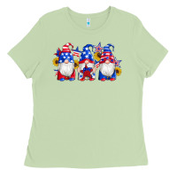 Matcha american flag gnomes sunflowers star Ladies Tee - Artiststas