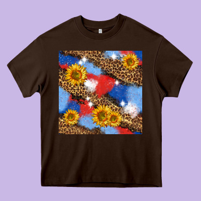 Western 4th Of July Seamless Pattern Heavy Core Tee Designed By Bundleandbundleshop