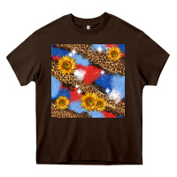 Chocolate Brown western 4th of july seamless pattern Heavy Core Tee - BundleAndBundleShop