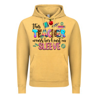 Vintage Mustard this teacher wears her heart on sleeve Vintage Hoodie - AdoDesignShop