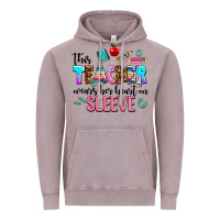 Vintage Zinc this teacher wears her heart on sleeve Vintage Hoodie - AdoDesignShop