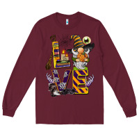 Burgundy halloween love gnome Long Sleeve Tee - BarkalooDesign