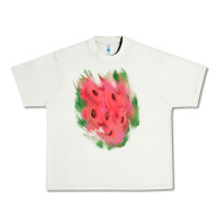 Pistachio watermelon glitter watercolor brushstrokes patch Urban Heavy Tee - RanaPortraitStore