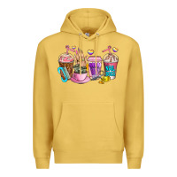 Antique Gold nail art  coffee cups Premium Hoodie - AdoDesignShop