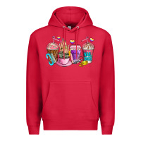 Cardinal nail art  coffee cups Premium Hoodie - AdoDesignShop