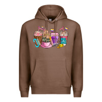 Chestnut nail art  coffee cups Premium Hoodie - AdoDesignShop