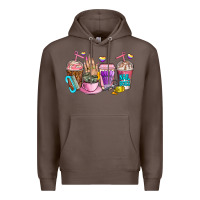 Coffee nail art  coffee cups Premium Hoodie - AdoDesignShop