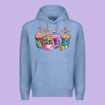 Nail Art  Coffee Cups Premium Hoodie Designed By Adodesignshop