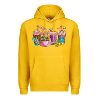 Lemon nail art  coffee cups Premium Hoodie - AdoDesignShop