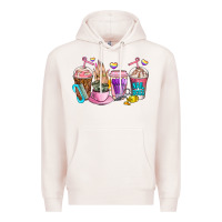Pale Pink nail art  coffee cups Premium Hoodie - AdoDesignShop