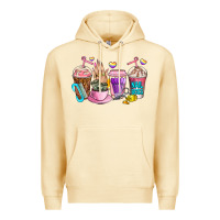 Pina Colada nail art  coffee cups Premium Hoodie - AdoDesignShop