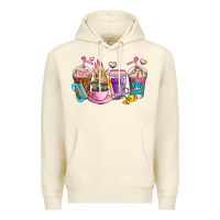 Sandshell nail art  coffee cups Premium Hoodie - AdoDesignShop