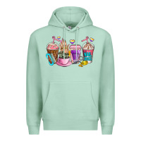 Seafoam nail art  coffee cups Premium Hoodie - AdoDesignShop