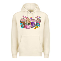 Tofu nail art  coffee cups Premium Hoodie - AdoDesignShop