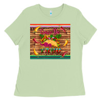 Matcha cinco de taco paper serape leopard wooden Ladies Tee - Artiststas