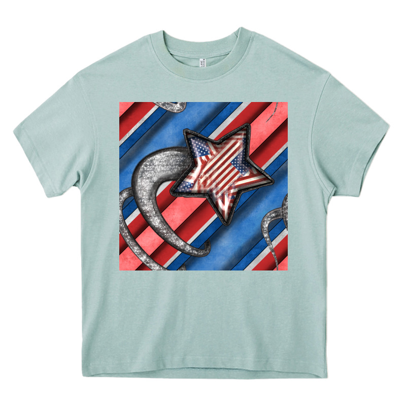 Stripes & Stars Seamless Pattern Heavy Core Tee by BundleAndBundleShop | Teevron