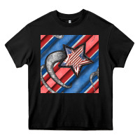 Black stripes & stars seamless pattern Heavy Core Tee - BundleAndBundleShop