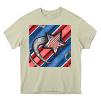 Mossy stripes & stars seamless pattern Heavy Core Tee - BundleAndBundleShop
