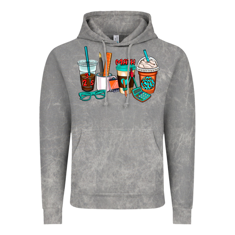 Math Teacher Coffee Cups Vintage Hoodie by AdoDesignShop | Teevron