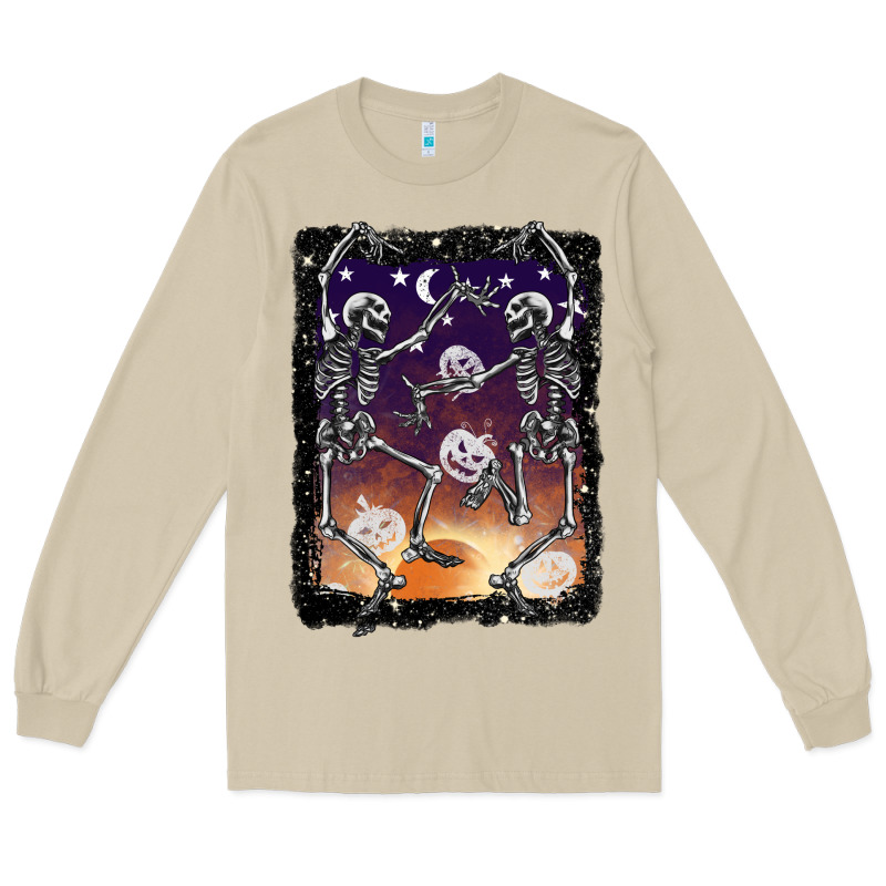 Halloween Dancing Skeletons Stars Long Sleeve Tee by BarkalooDesign | Teevron
