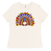 Bone american flag gnomes sunflowers rainbow Ladies Tee - Artiststas