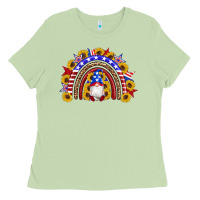 Matcha american flag gnomes sunflowers rainbow Ladies Tee - Artiststas