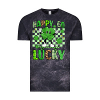 Cloud Black happy go lucky Vintage Tee - Artiststas