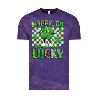 Cloud Purple happy go lucky Vintage Tee - Artiststas