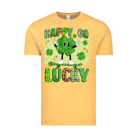 Vintage Mustard happy go lucky Vintage Tee - Artiststas