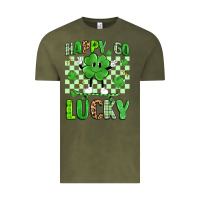 Vintage Olive happy go lucky Vintage Tee - Artiststas