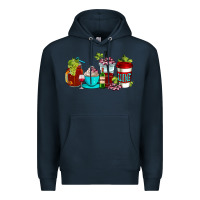 Navy wine coffee cups Premium Hoodie - AdoDesignShop