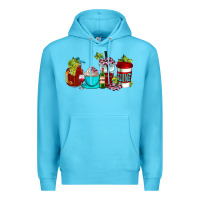 Ocean Blue wine coffee cups Premium Hoodie - AdoDesignShop