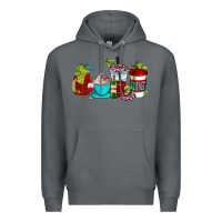 Rock wine coffee cups Premium Hoodie - AdoDesignShop