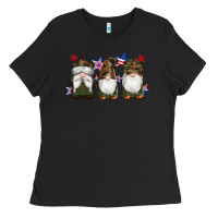 Black military gnomes star Ladies Tee - Artiststas