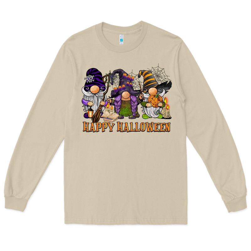 Happy Halloween  Gnomies Long Sleeve Tee by BarkalooDesign | Teevron