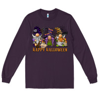 Plum happy halloween  gnomies Long Sleeve Tee - BarkalooDesign