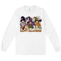White happy halloween  gnomies Long Sleeve Tee - BarkalooDesign
