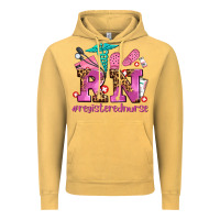 Vintage Mustard registered nurse with crocs Vintage Hoodie - AdoDesignShop