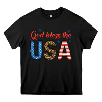 Black god bless the usa Heavy Core Tee - BundleAndBundleShop