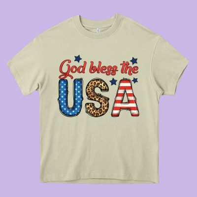 God Bless The Usa Heavy Core Tee Designed By Bundleandbundleshop