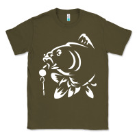 Army Green carp fishing Classic Tee - artisFamous