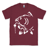 Burgundy carp fishing Classic Tee - artisFamous