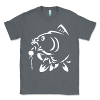 Charcoal Heather carp fishing Classic Tee - artisFamous