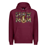 Burgundy show mom horse Premium Hoodie - RanaPortraitStore